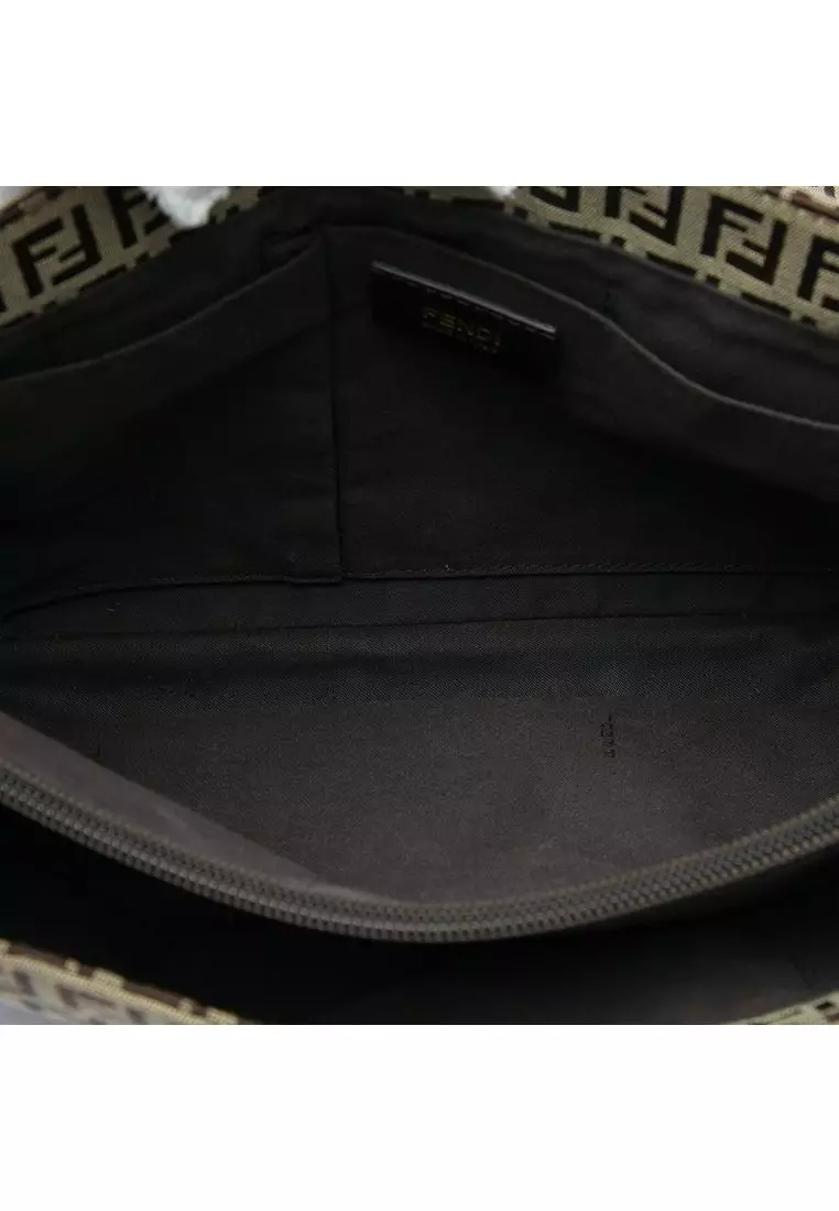 Pre-Loved Fendi Zucchino Canvas Messenger Bag