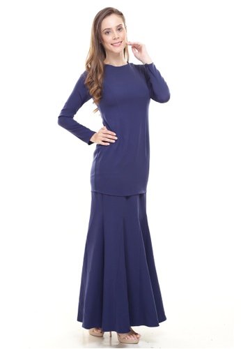 Buy Rina Kurung in Navy from Rina Nichie Basic in Blue only 179
