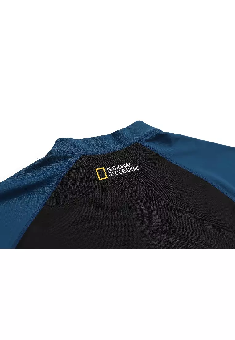 Unisex Color Block Zip Up Rashguard