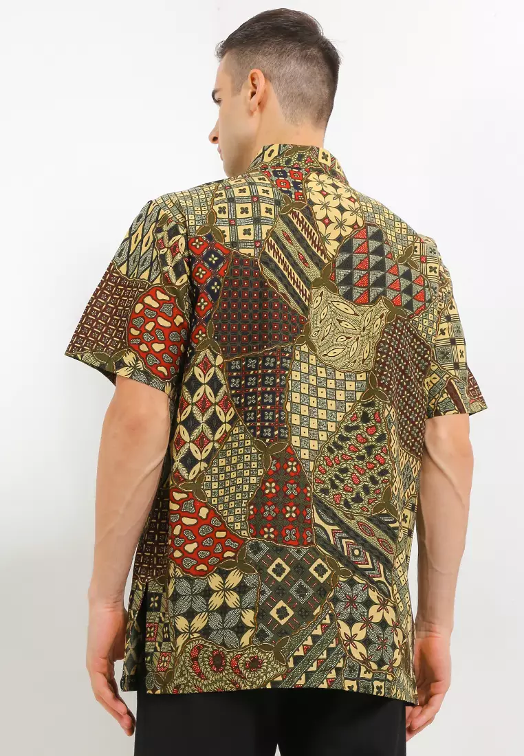 Kemeja Batik Lengan Pendek Motif Sekar Jagad 3 Berlian