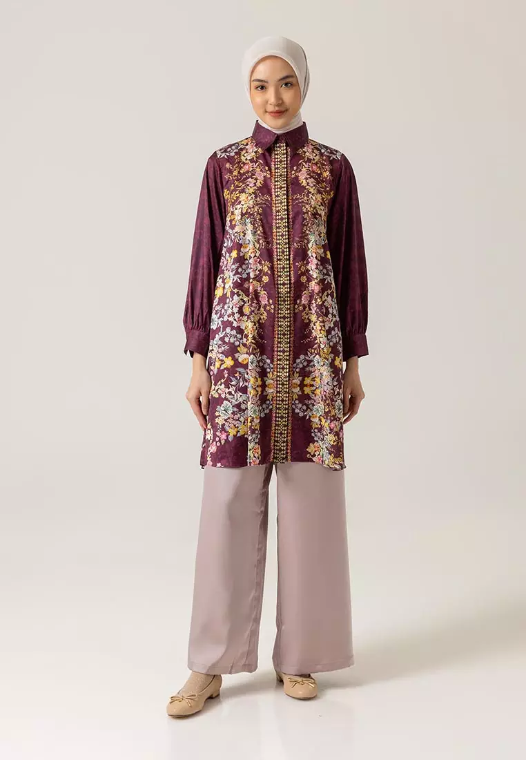 Ria Miranda Burgundy Bhuvi Tunic