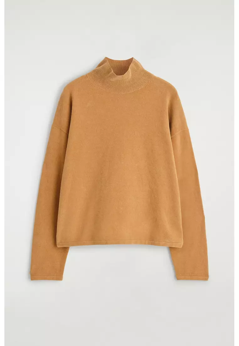 CHENILLE FUNNEL-NECK JUMPER