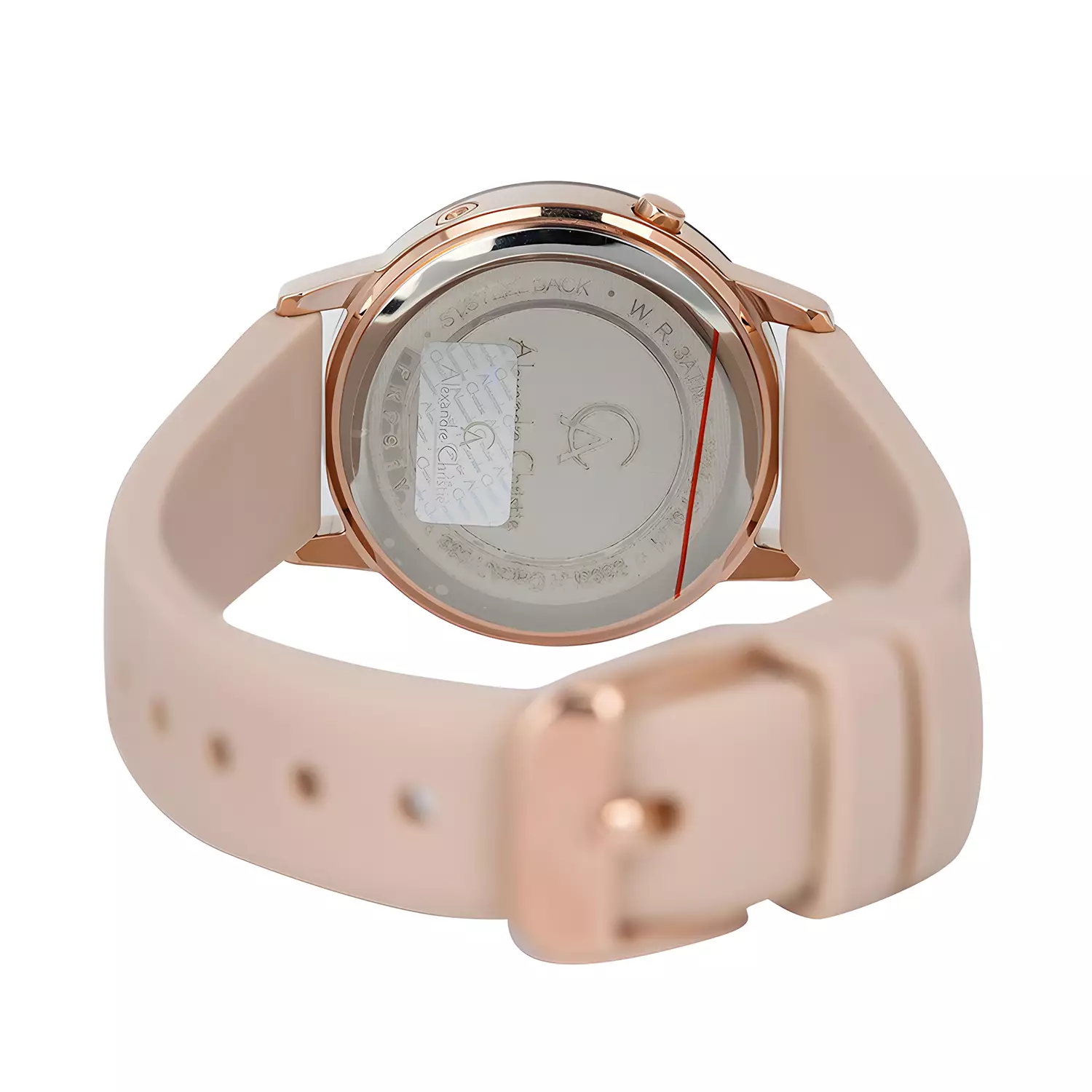 Alexandre Christie DiGi - Jam Tangan Digital Wanita - Rosegold Case - Pink Rubber Strap - 9393 LHRRGPNBA