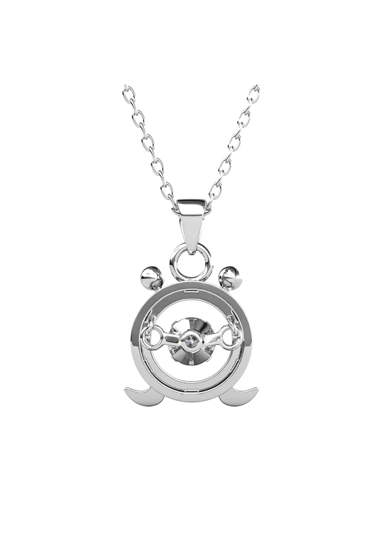 Dancing Horoscope Pendant Cancer WG - Kalung Crystal Swarovski by Her Jewellery