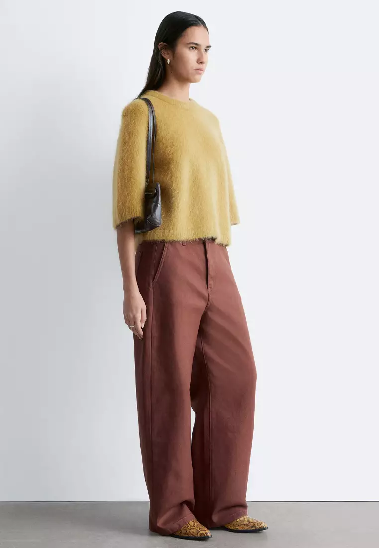 Mohair-Blend Knitted Top