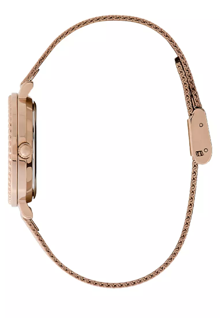 Olivia Burton 30mm Vintage Bead Rose Gold Mesh Watch - 24000162