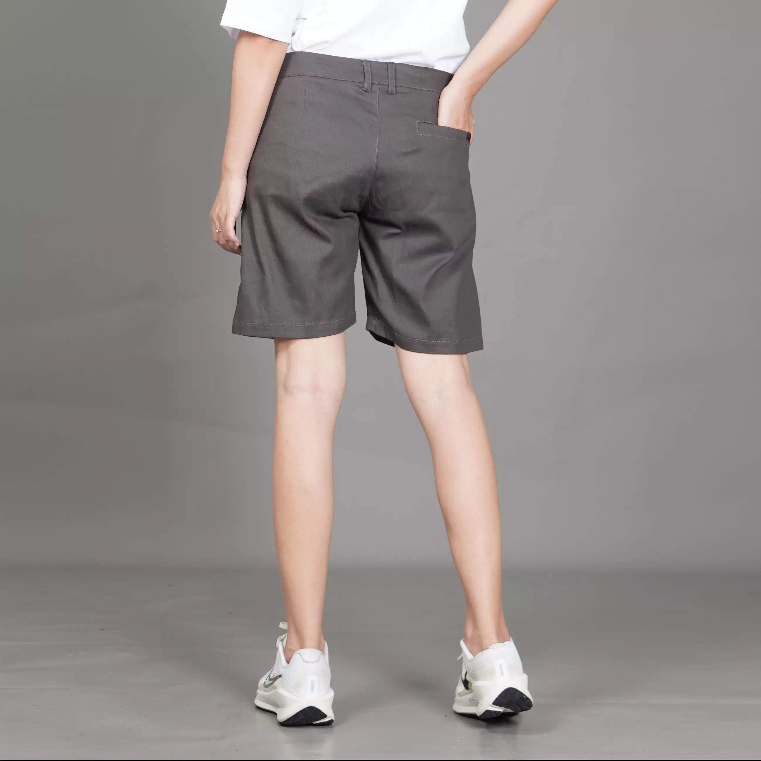  FRELY Celana Pendek Wanita Chino Pendek Wanita Chinos Pants - ABU TU