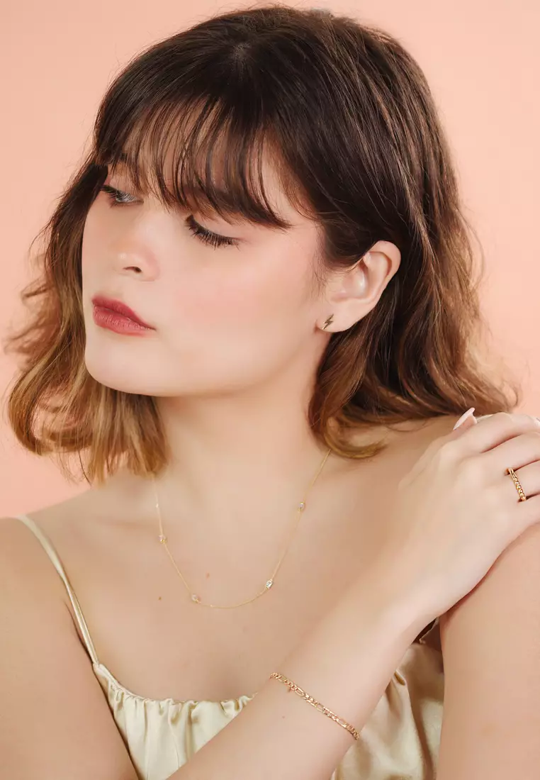 Figaro Chain Bracelet 14k Gold