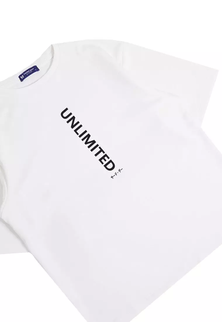 MTW59 Kaos Oversize Gym Bahan Tebal Scubalux "unlimited" putih