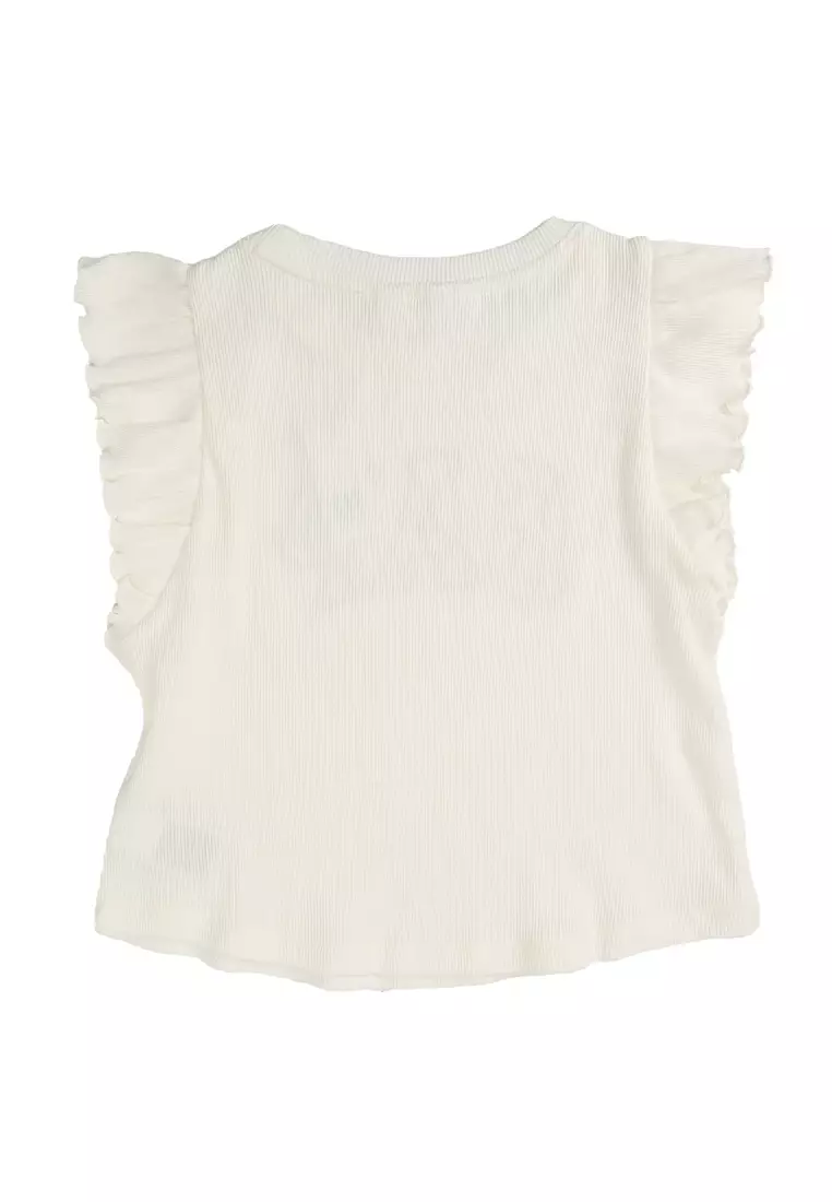 Short Sleeve Ruffle Sleeve Tee