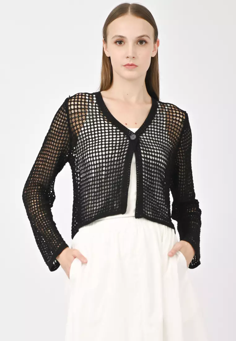 Eyelet Outer Cardigan