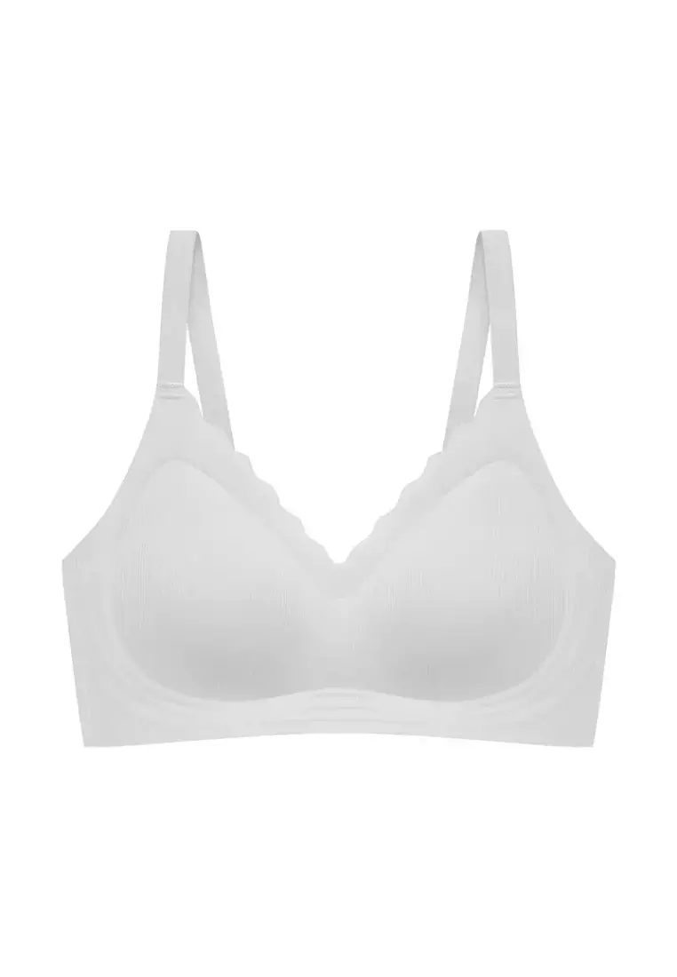 Buy Kiss & Tell Delia Seamless Wireless Comfortable Push Up Support Bra in  Grey Online