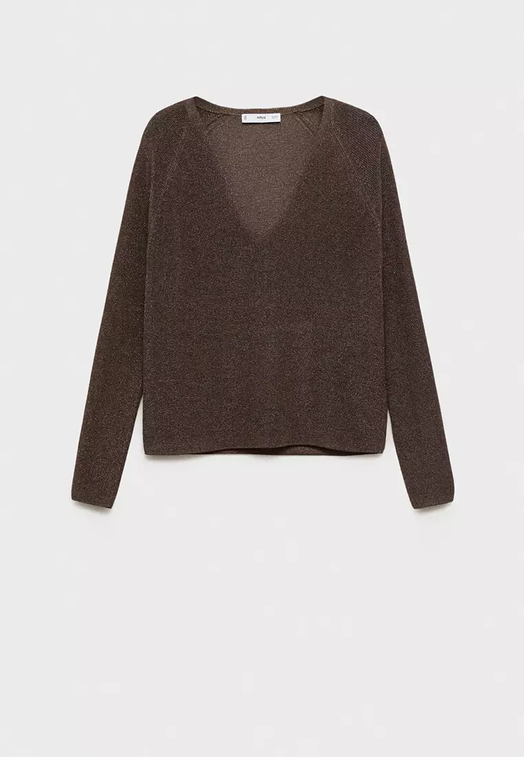 V-Neck Lurex Sweater