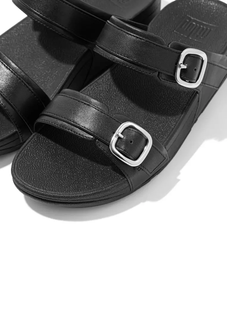 サンダル・ミュール FitFlop Lulu Leather Slide Black ES7-090 Amazon.com | FitFlop ED4090-030 LULU Leather Slides All
