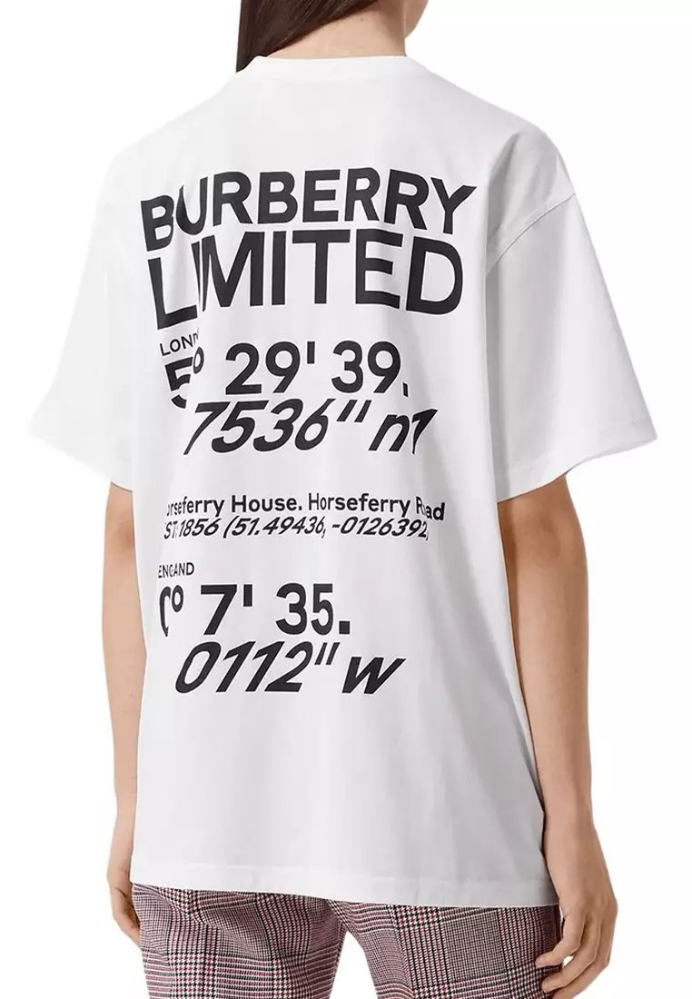 Coordinates Print T-Shirt in White