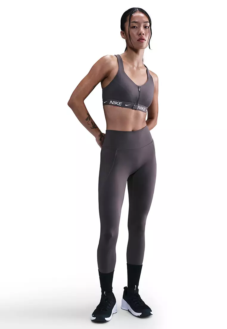 Indy High Support Padded Front-Zip Sports Bra