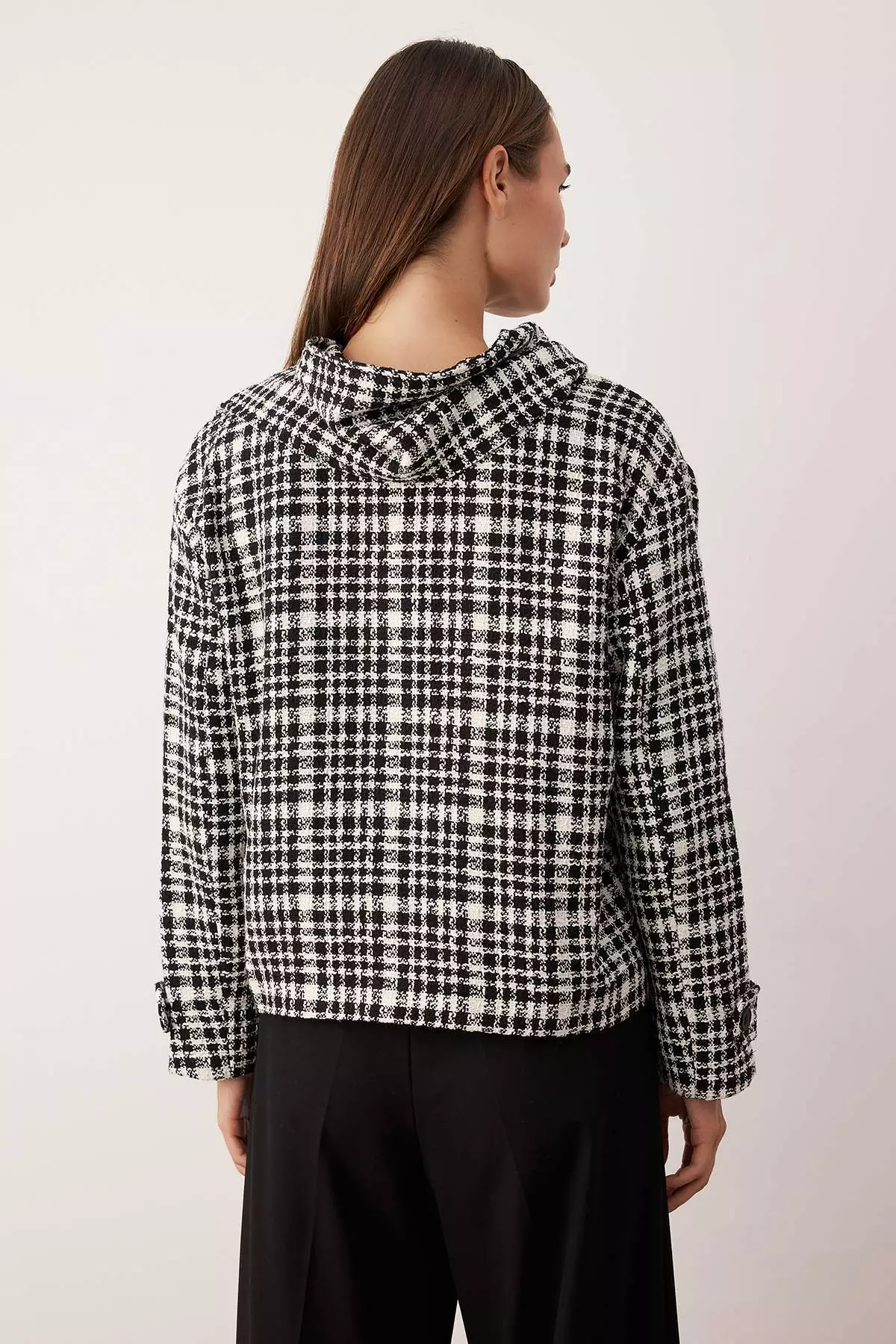 Multi-Colored Regular Fit Plaid Cashmere Coat Twoaw26Mo157
