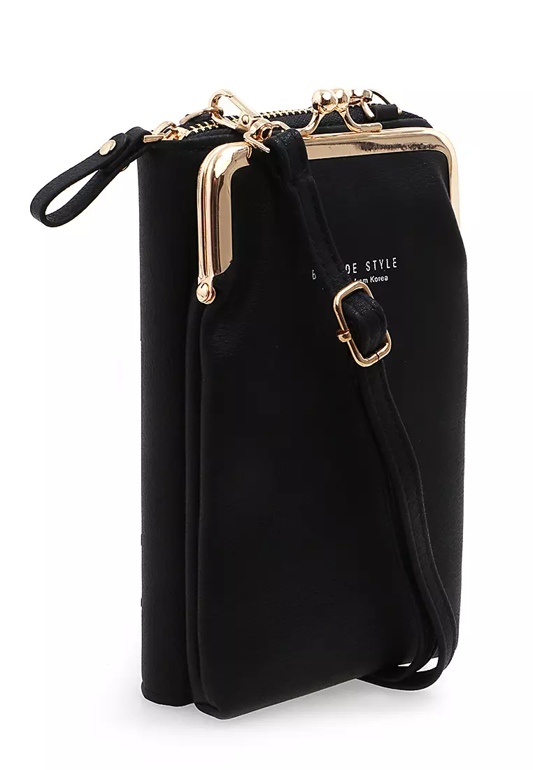 Werlyn Slingbag Tas Selempang Kulit Wanita Mini Crossbody Shoulder Bag Many Slot Material Leather ORIGINAL - Black