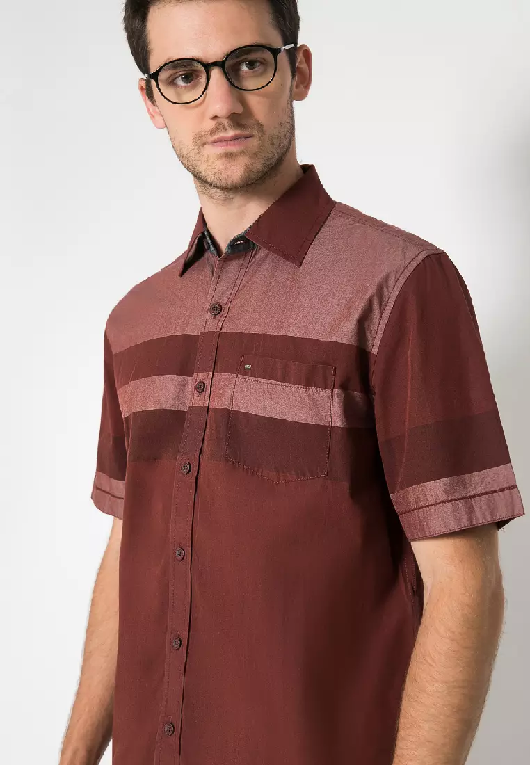 LGS - Regular Fit - Kemeja Casual - Merah - Motif - CSH.270.S570.1098