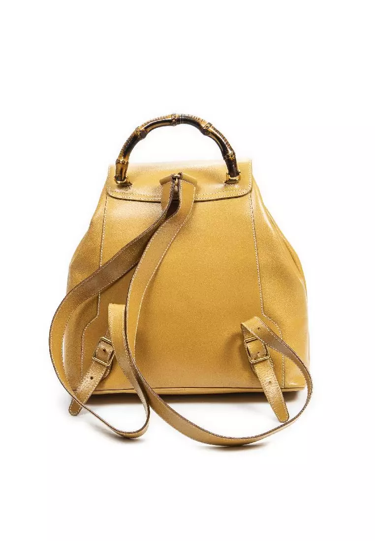 Gucci Pre loved Large Bamboo Backpack ZALORA