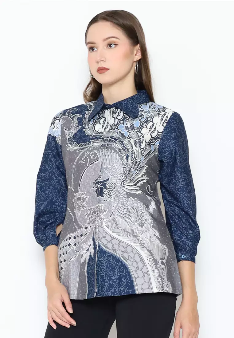 Hadinata Batik Wanita Superfine Blouse Jiva Jaya