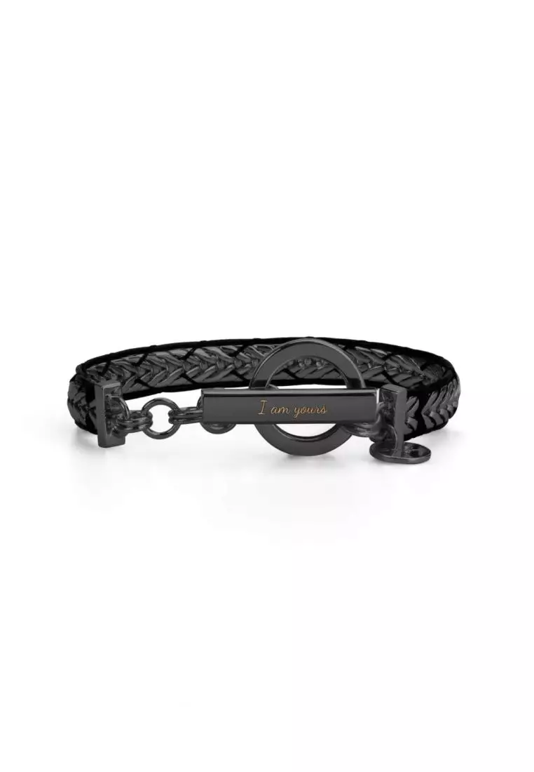 The Guardia Arrow Chain Bracelet- Jet Black (Piano Black Edition)