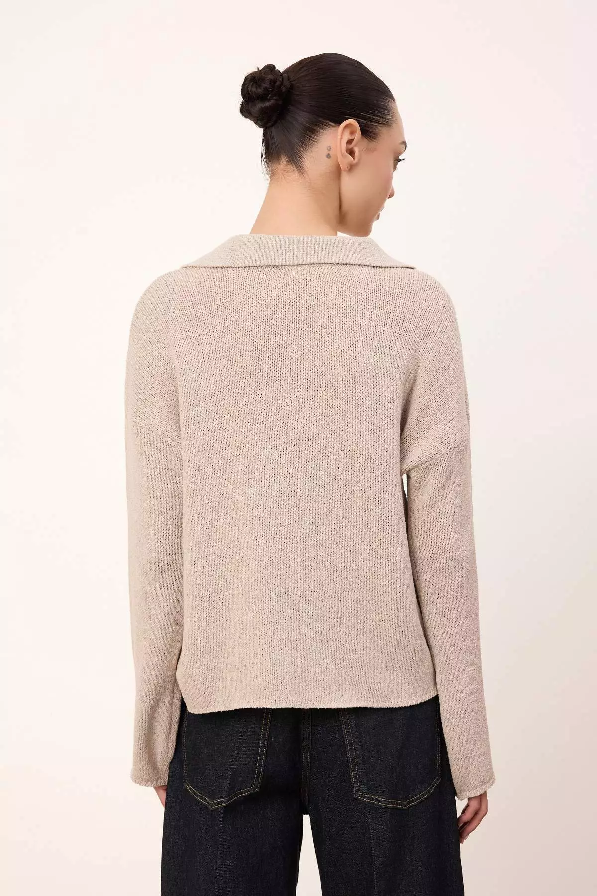 Wardrobe Essentials Mink Wide Fit Blouse Look Knitwear Sweater Twoss26Kz1