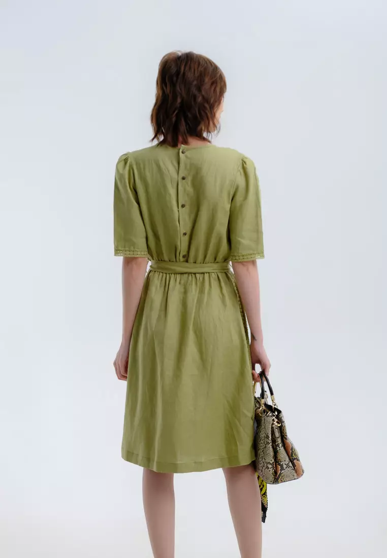 Scent of Summer Midi Linen Dress