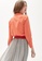 iROO orange Orange Button Front Blouse With Lace Trim Detail 3E8D8AA39A4867GS_4