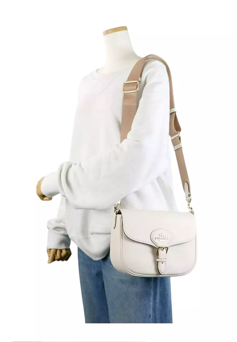 Amelia Saddle Bag - White