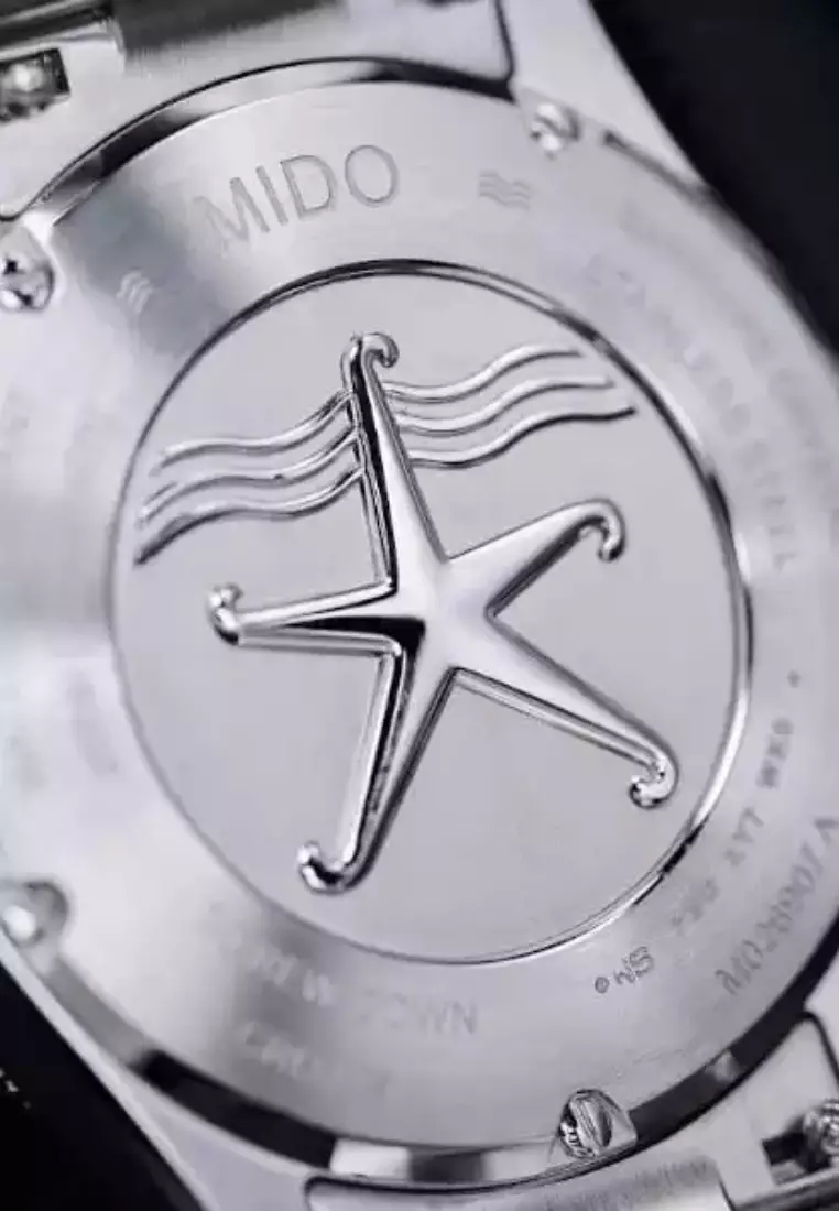 MIDO 瑞士美度 Ocean Star 39 領航者繫列逐浪灰色漸層錶盤精鋼錶帶潛水機芯腕錶 M0269071106100
