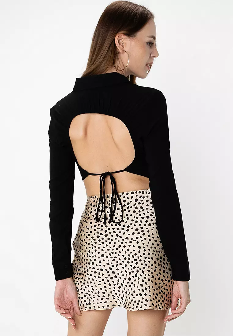 Crop Shirt With Open Back