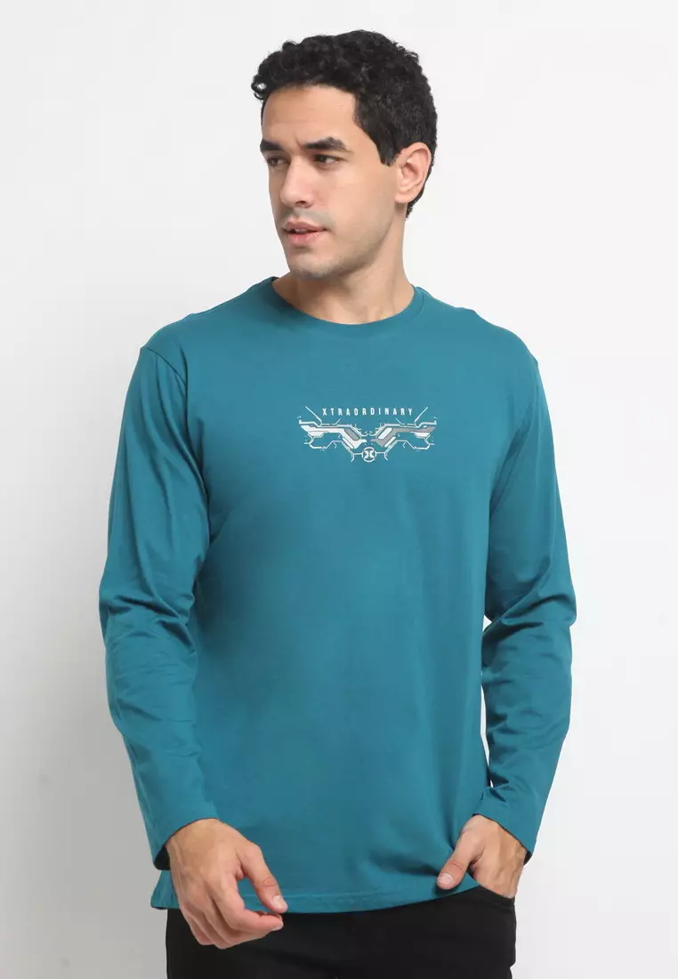 XTRAORDINARY (XO) T-Shirt Cotton Combed Lengan Panjang Pria 2073290053