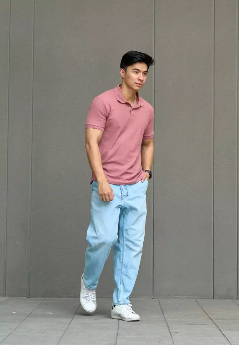 Kale Park Dusty Rose/ Kaos Polo Pria Lengan Pendek Kerah / Polo Shirt Slim Fit