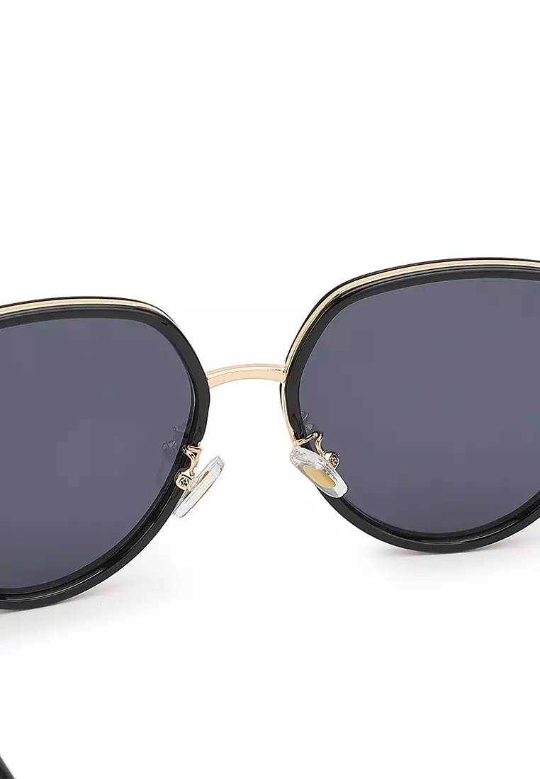 Unisex Fashion Sunglasses - Glossy Black / Grey