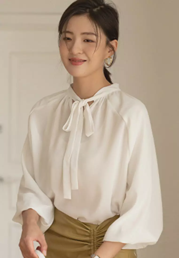 Elegant Temperament Loose Chiffon Shirt Top A21090616W
