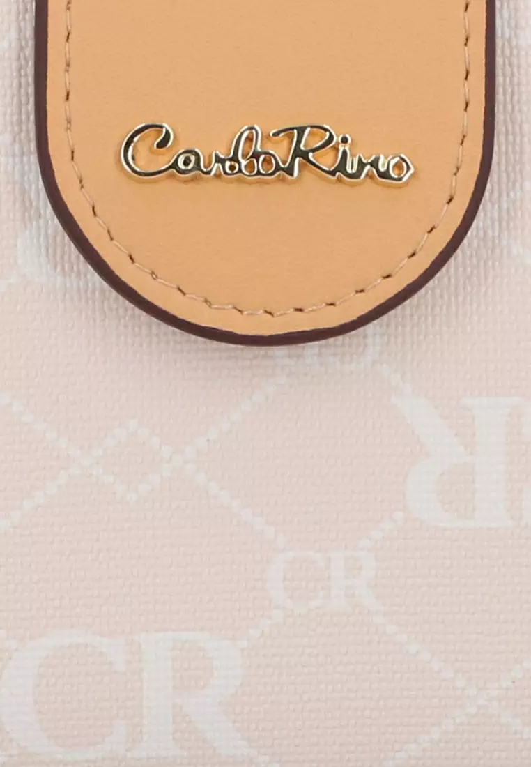 CR Monogram in Cream Fold Wallet - Beige