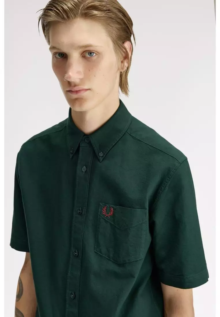 Fred Perry M8730 Short-Sleeve Oxford Shirt (Grassroots)