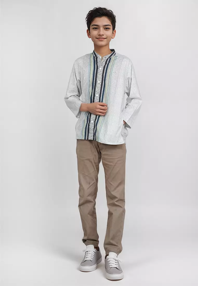 Crocodile KIDS KOKO | Kemeja Koko Katun Lengan Panjang Anak 0259