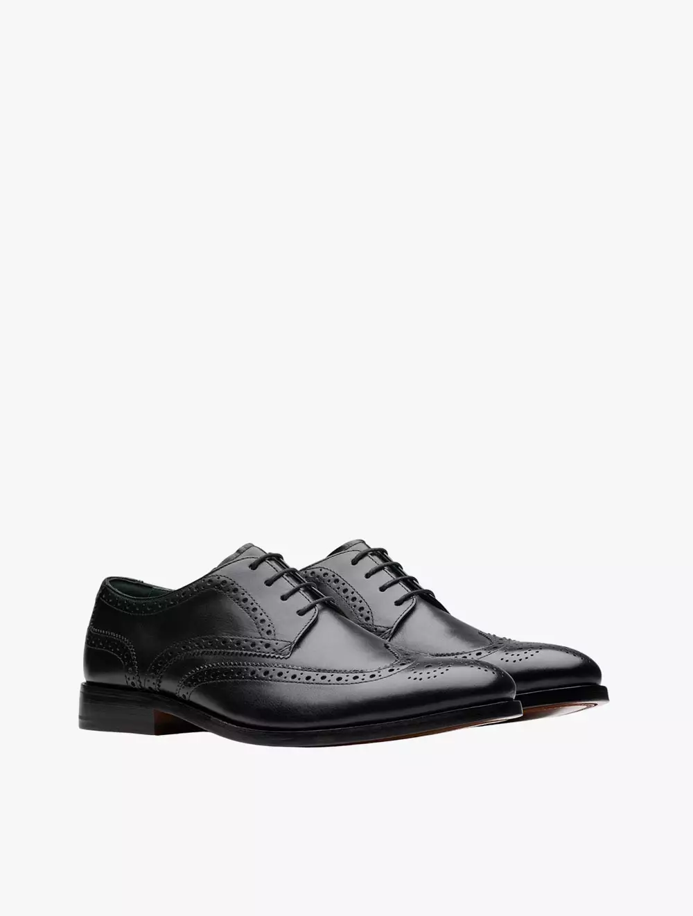 Clarks CraftJames Tip Black Leather