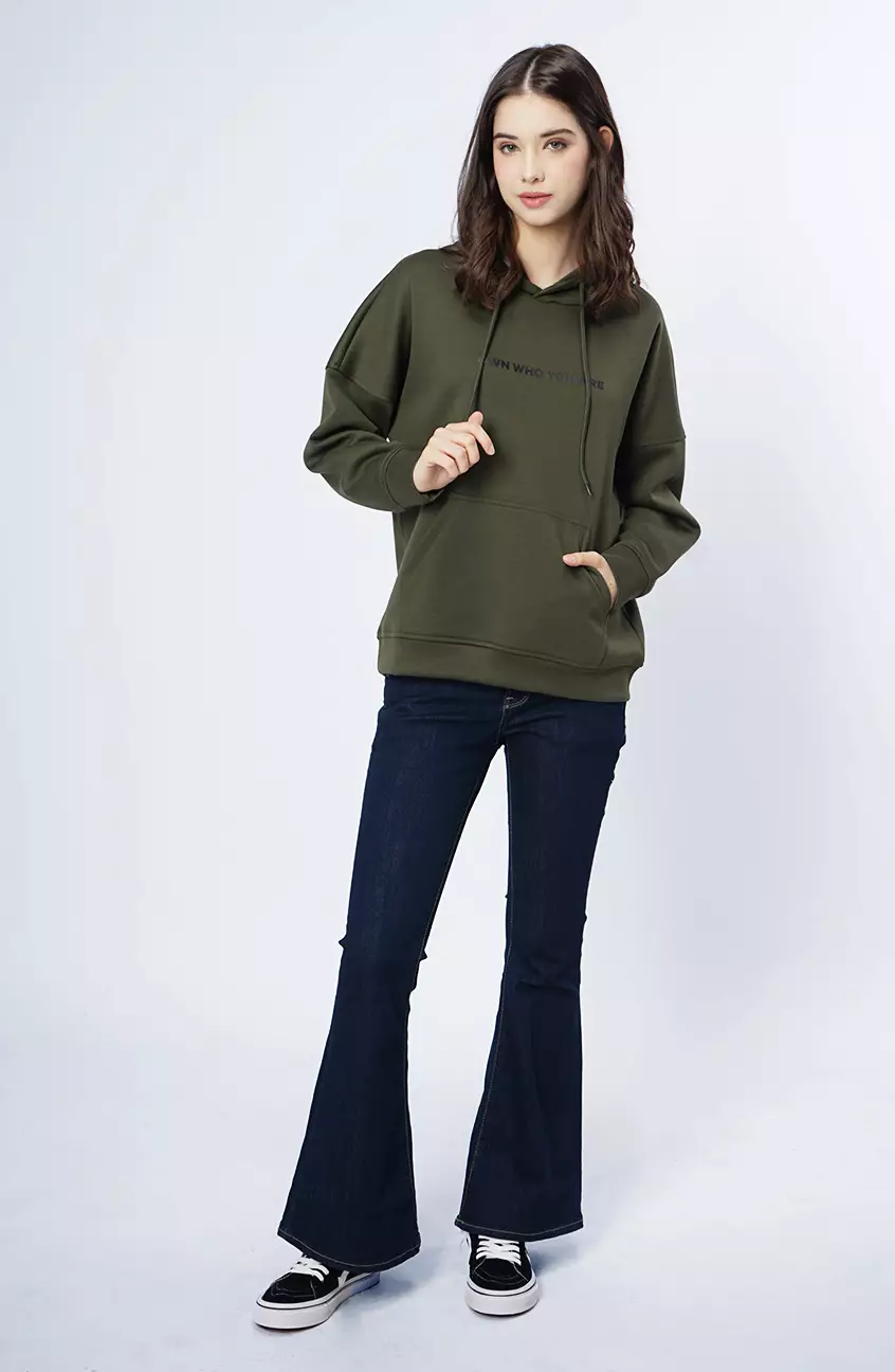 Sweater Wanita Aneshka Dark Green