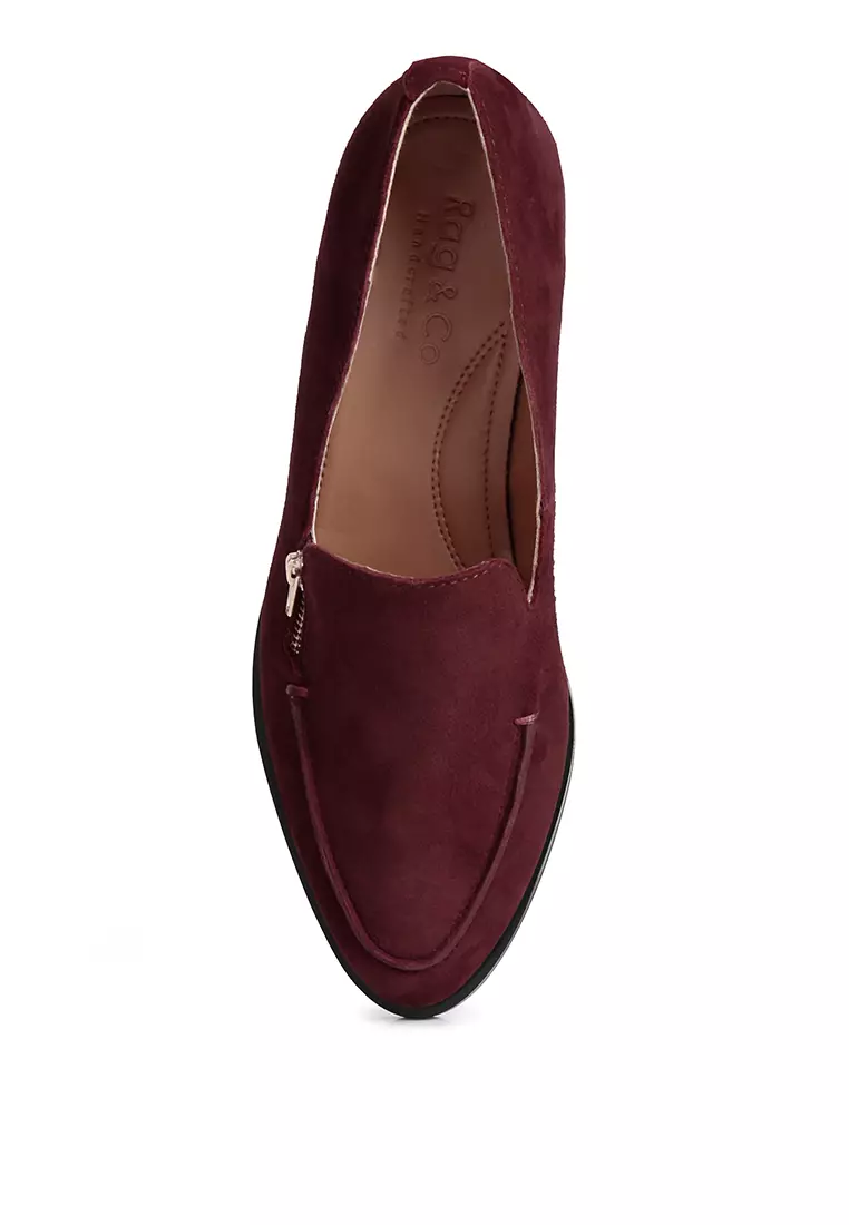 Buy Rag CO. Burgundy Suede Slip on 2024 Online ZALORA Singapore