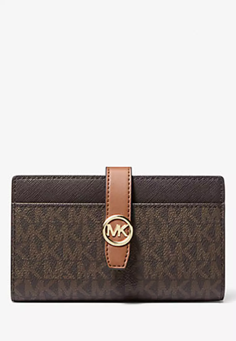 折りたたみ財布 Michael Kors FW25 (32T5GJ6D9B 252BRN ACORN) Michael Kors Women's Bag, BRN/Acorn, 25.4 x 10.1 x 31.7