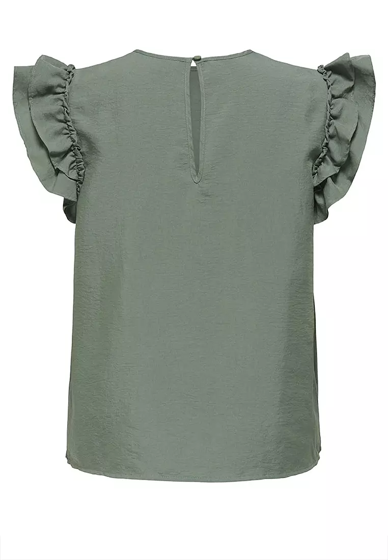 Sleeveless Woven Lace Top