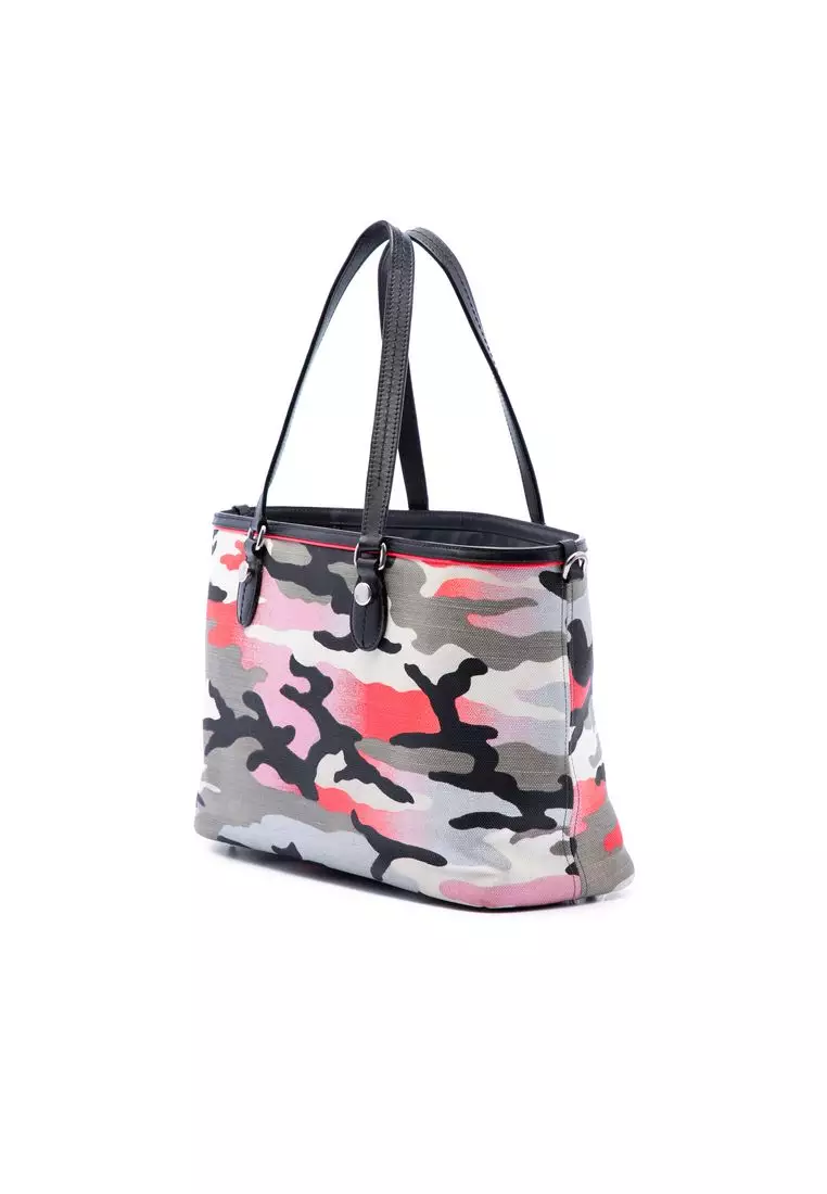 Pre-Loved Dior Anselm Reyle Medium Canvas Camouflage Tote