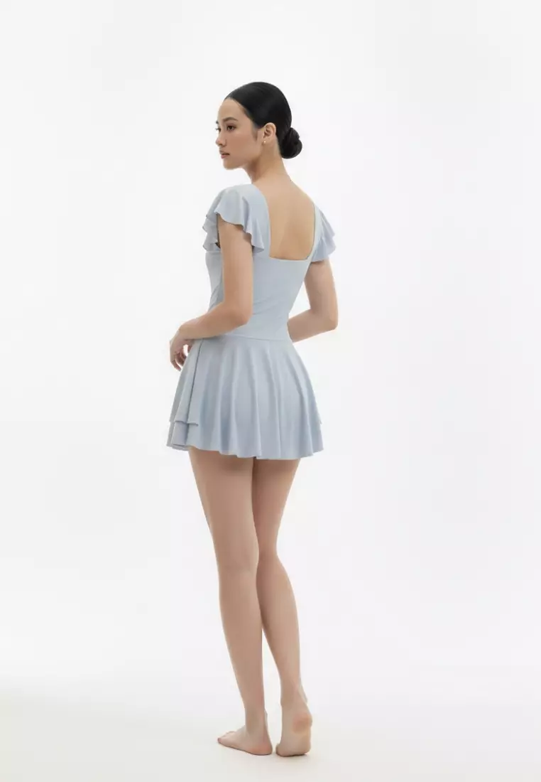 Taurus One-Piece Swimdress with Ruffles – Padded Wire-Free Women Swimwear