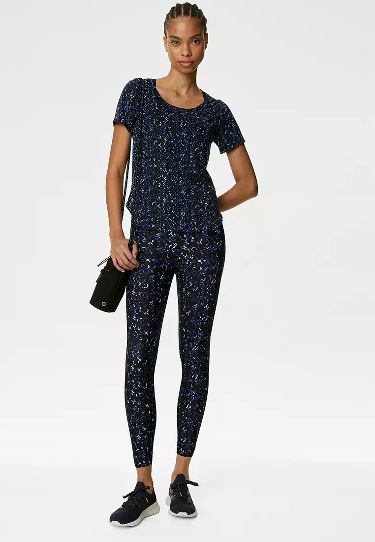 Printed Scoop Neck 2-In-1 T-Shirt