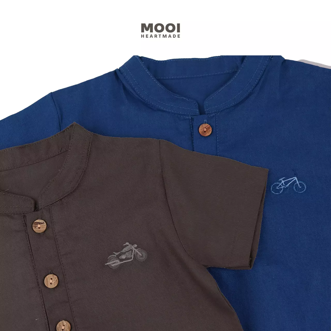 Mooi Kemeja Anak Laki-laki Rama Shirt - Steel Navy