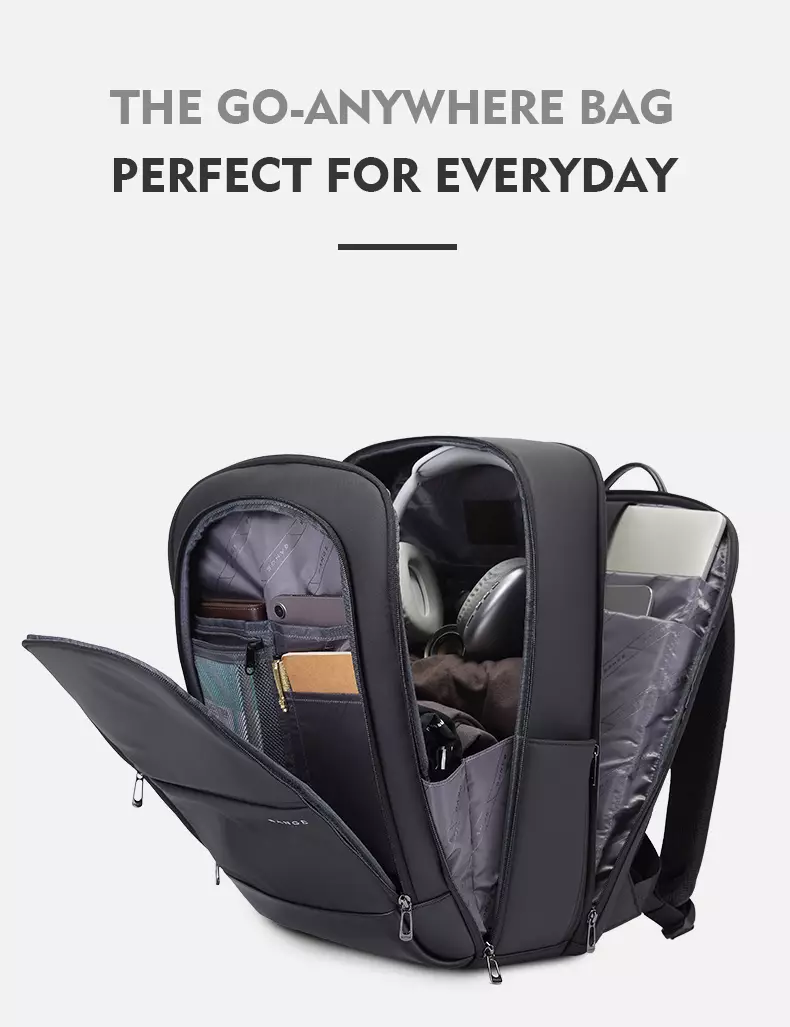 Bange BG2953 Tas Ransel Backpack laptop Kerja Pria 15.6 Inch - Black