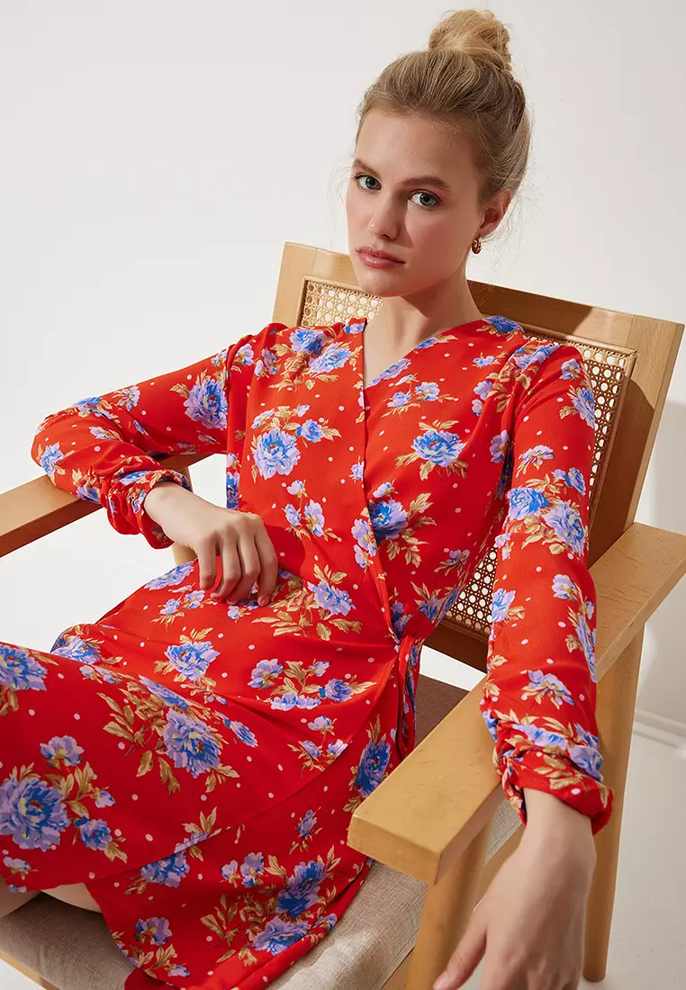 Floral Wrap Dress